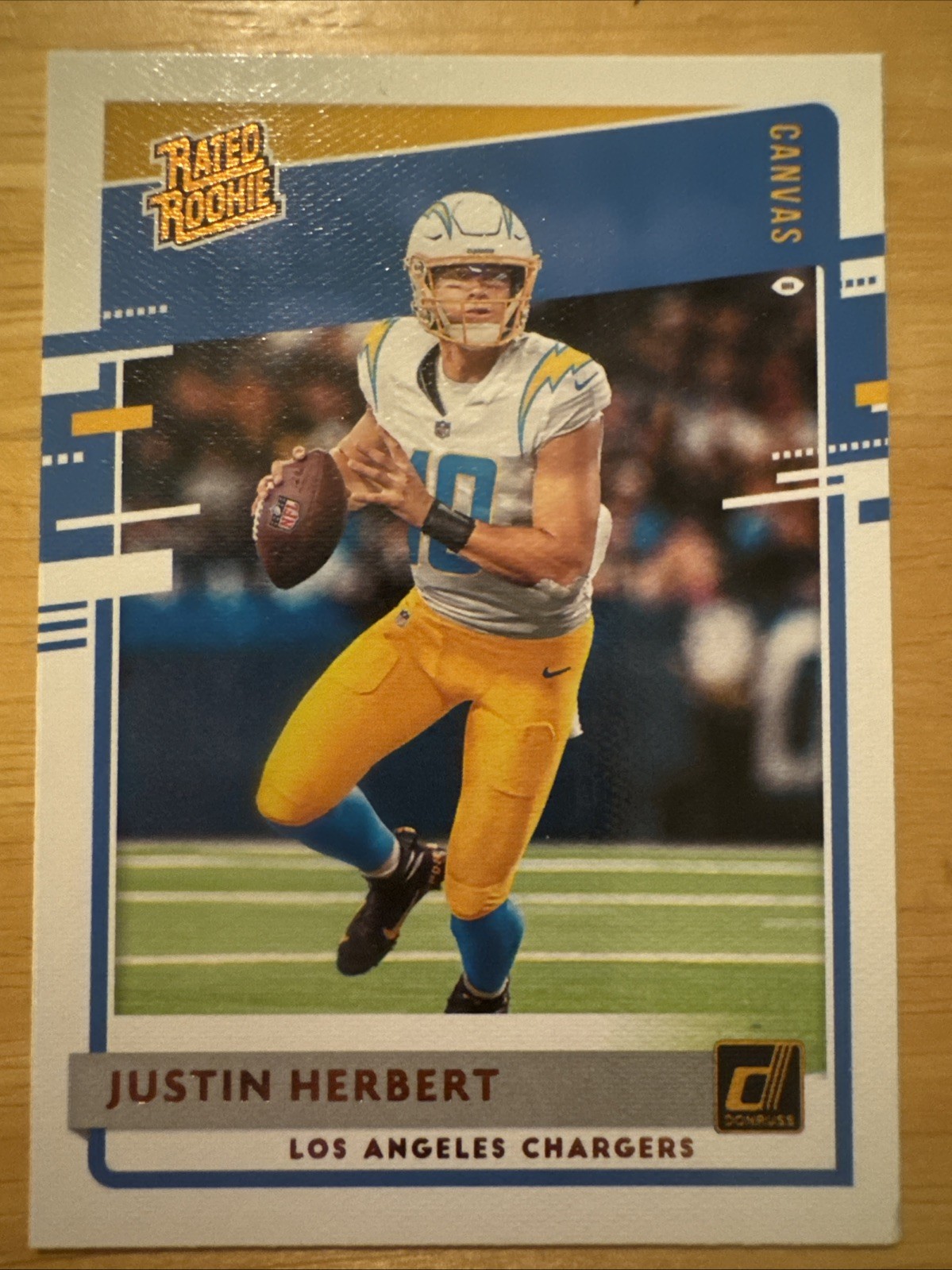 Justin Herbert 2020 Donruss Canvas Version Rated Rookie Rookie Card #303 (6924)