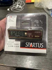 NEW Spartus Travelogue Quartz Travel Alarm Clock Model 177161