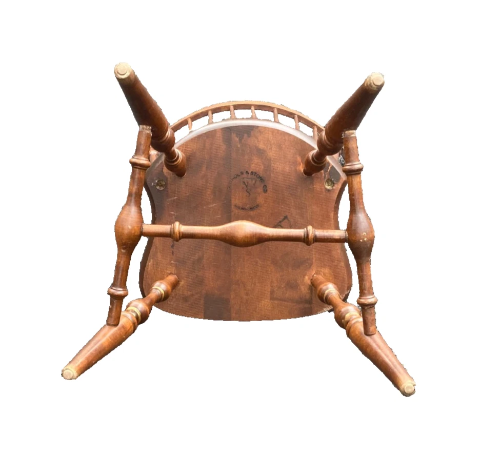 2 Nichols & Stone Mid Century Modern 1950’s Maple Windsor Spindle Dining Chairs - Image 3 of 4