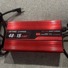 48 Volt 15 AMP Golf Cart Smart Battery Charger for Club Car 3-Pin Round 48V 15A
