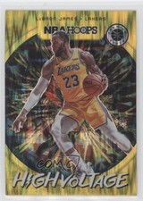 2019 Panini NBA Hoops Premium Stock High Voltage Flash Prizm LeBron James #2 5h0