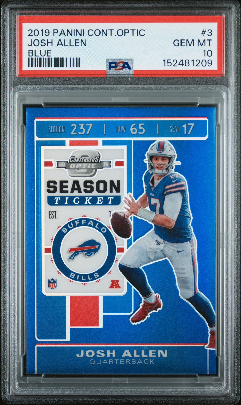 Josh Allen Panini Contenders Optic #3 Blue