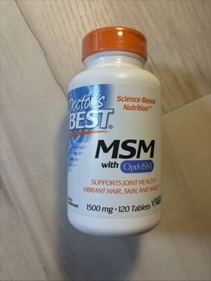 MSM with OptiMSM 120 Tablets 1500 Mg by Doctors Best Exp 12/26