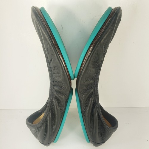 Tieks by Gavrieli Black Leather Ballet Flats Foldable Shoes Size 6 - Picture 9 of 17