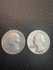 1956 & 1957  Washington Quarters - 90% Silver; YOUR COINS pictured! ✓CS
