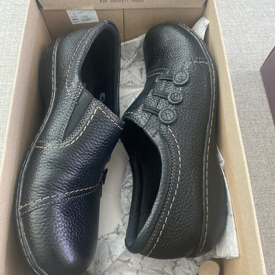 #ad #ad Clarks Women#x27;s Ashland Effie Loafer Size 9.5 M Black Leather Shootie Shoes New $29.99