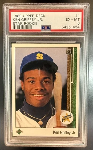 1989 Upper Deck Baseball Ken Griffey Jr. #1 Rookie PSA 6