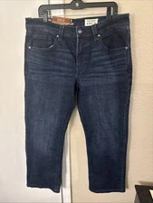 TK Axel Jeans Men’s 34 x 30 Slim Boot Cut Dark Blue Denim Stretch 5 Pockets