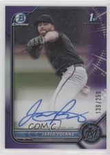 2022 Bowman Draft Chrome Pick Purple Refractor 139/250 Jared Poland Auto 2f9