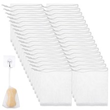 40 PCS Mesh Soap Bags, Exfoliating Soap Pouch with Drawstring, Bubble Mesh Ne...