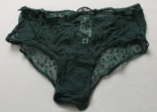 Victoria's Secret Women's PINK Wink Sheer Cheeky Panty ZG3 Dark Green Large NWT