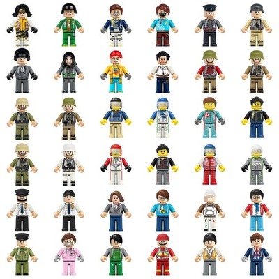 36PCS Minifigures, Mini Figure Toy, Action Figure Stuffer, Minifigures Buildi...