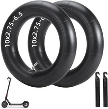 2-Pack 10x2.75-6.5 Thicker Inner Tubes with CR202 10x2.75-6.5, balck