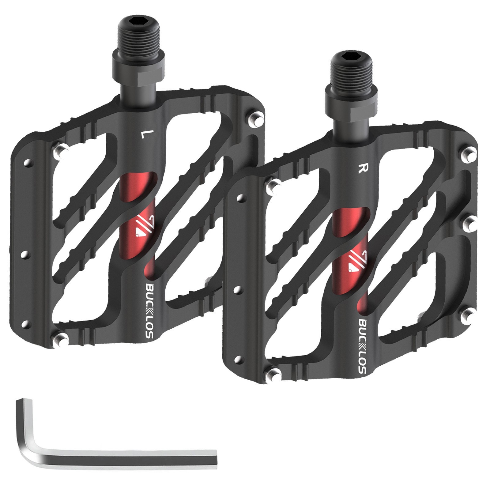 Bicycle Flat Pedal Mountain Bike 3 Bearing 9/16" Aluminum Bicycle Pedal Platform
