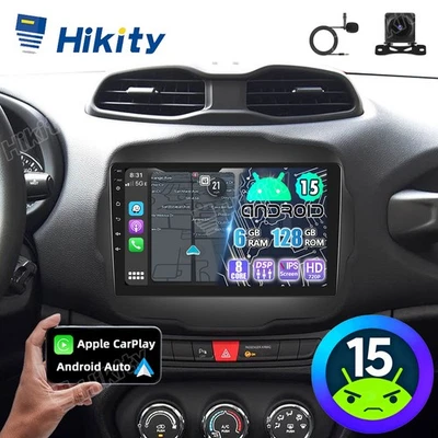 6+128G 8-Core Android 15 Autoradio Für Jeep Renegade GPS Navi WIFI FM RDS +KAM - Bild 1 von 4