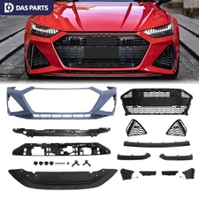 Upgrade to RS7 Style For 2018-2021 Audi A7 Front Bumper with Honeycomb Grille