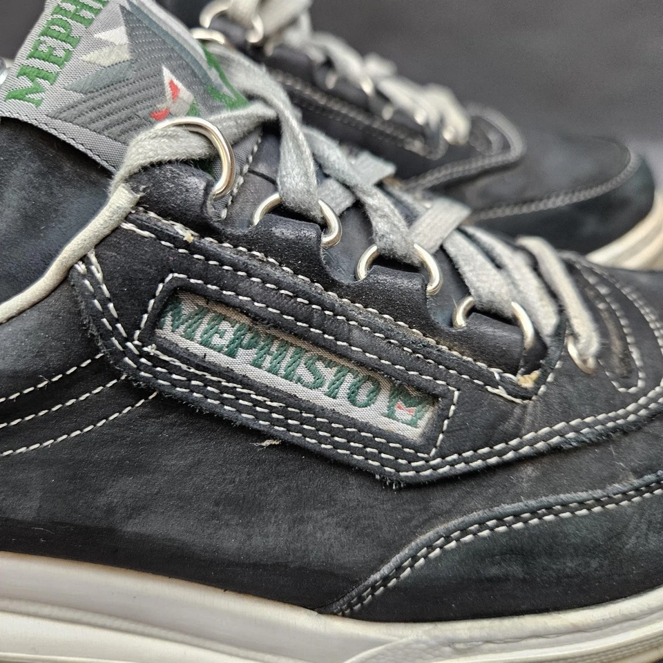 Zapatos Mephisto Match para mujer 9 cuero nobuck negro comodidad para caminar con cordones Foto 2 de 4