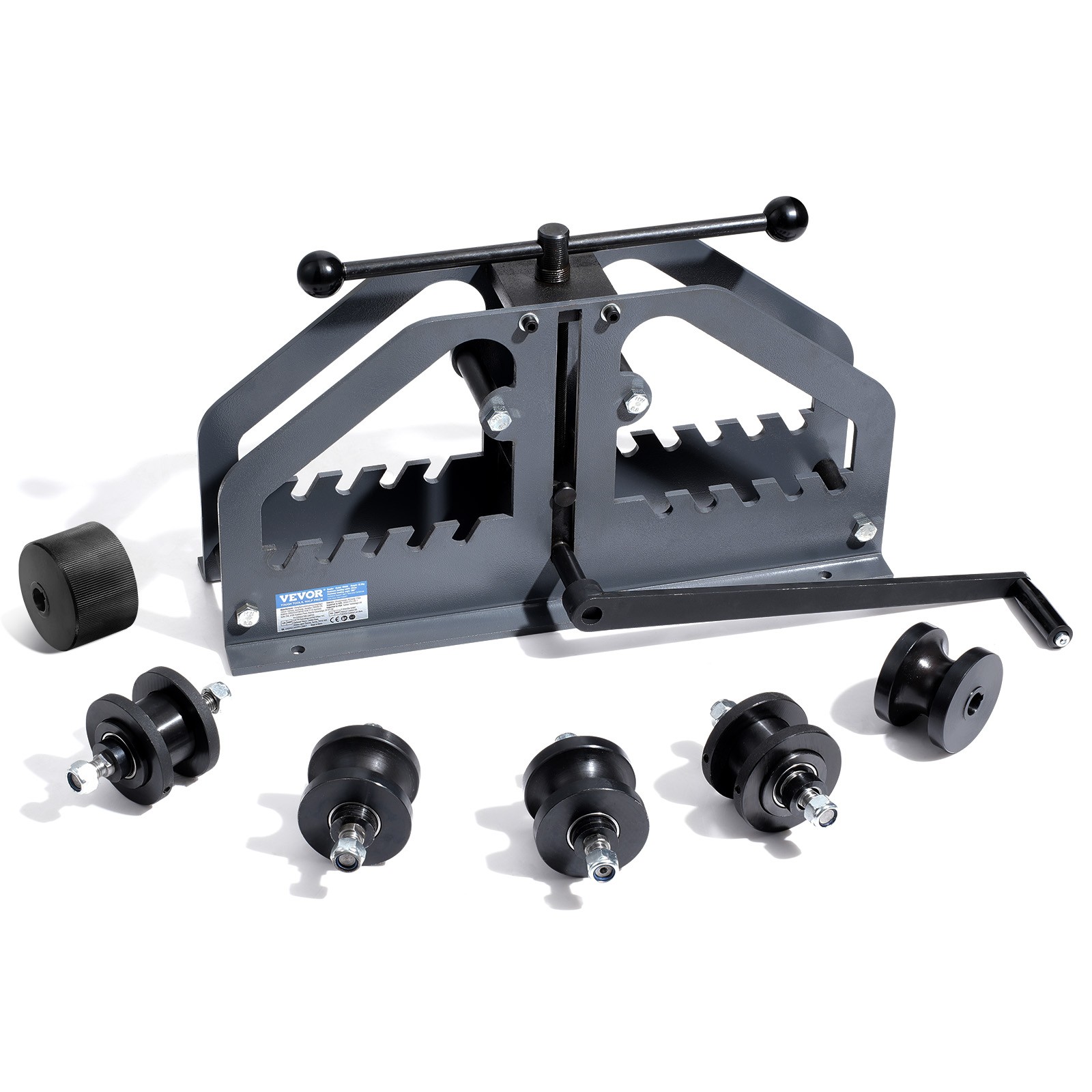 Uimoso Tube Roller Bender Max 1-1/2" Manual Tube Pipe Roller Bender with 6 Dies