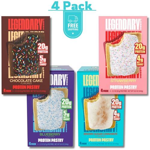 Legendary Foods Protein Pastry - Variety Pack All in one 16 Pack (4 box)