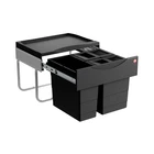 Hailo waste collector 3644932 swing 29 L space-saving tandem-S black organic lid