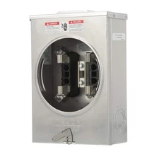 135 Amp 4 Jaw No Bypass Ringless Overhead/Underground Fed Meter Socket with and