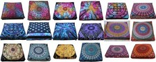 Wholesale Lots 25 Pcs Indian Peacock Mandala Floor Cushion Cover Home Decorative
