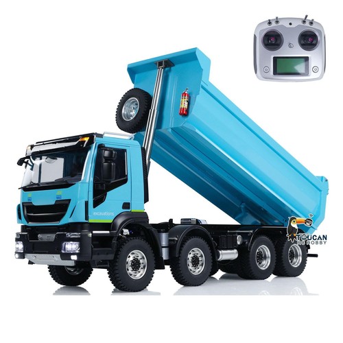 1/14 Hydraulischer RC Muldenkipper Metall 8x4 Funkfernsteuerung Kipper LKW Sound - Bild 2 von 12