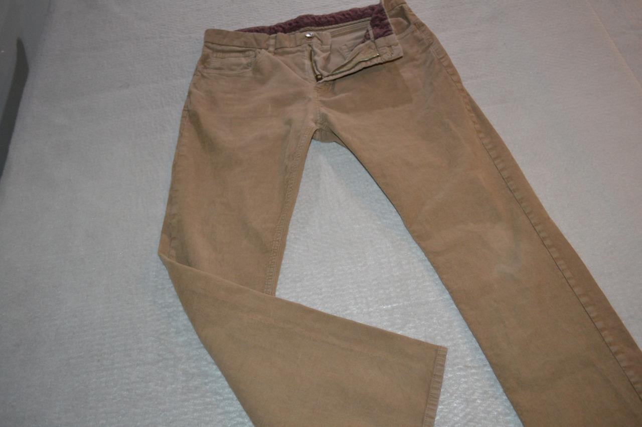 33611 Brooks Brothers Pants Corduroys Red Fleece Tan Size 33 X 29 Mens