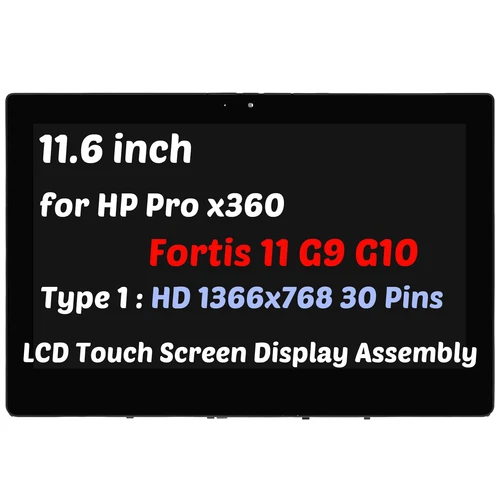 11.6" for HP Pro x360 Fortis 11 G9 LCD Touch Screen Display Digitizer Assembly - Bild 1 von 4