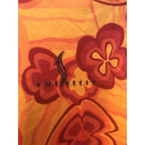 She beest womens cycling shirt top M bib jersey orange 1605 retro floral flame - Picture 3 of 15