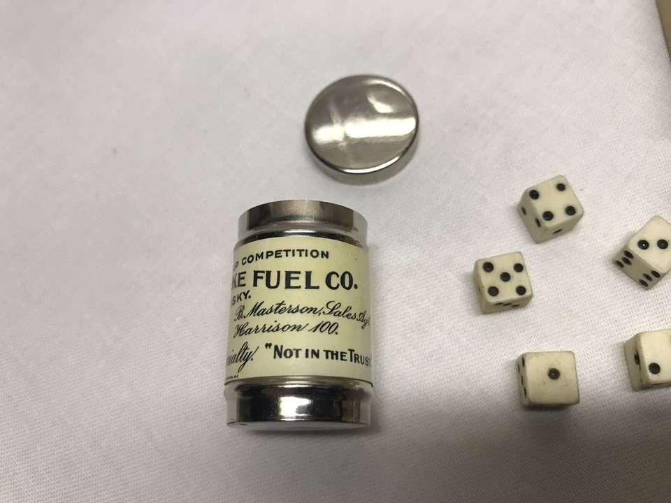 1910’s InterLake Fuel Steamboat Service Celluloid Dice Game Sandusky