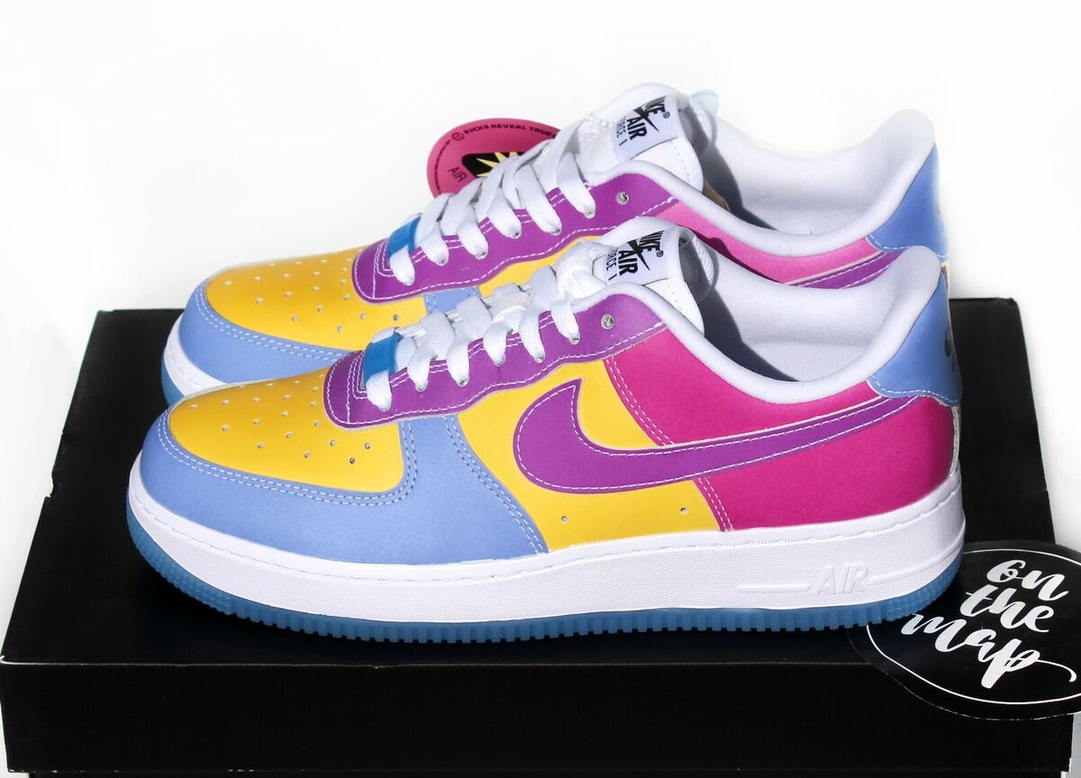 Nike Air Force 1 07 LX W UV Light Reactive Multi UK 3 4 5 6 Nike Air Force 1 07 LX W UV Light Reactive Multi UK 3 4 5 6