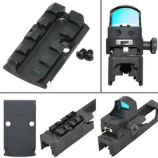 Aluminum Trijicon RMR Cover Plate With Top Picatinny Rail For G17 G19 G26 