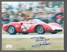MARIO ANDRETTI HAND SIGNED 8x10 COLOR PHOTO     RACING LEGEND    TO JOE      JSA