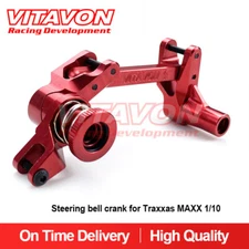 Vitavon  CNC Aluminum7075 Steering bell crank for Traxxas MAXX 1/10 Red