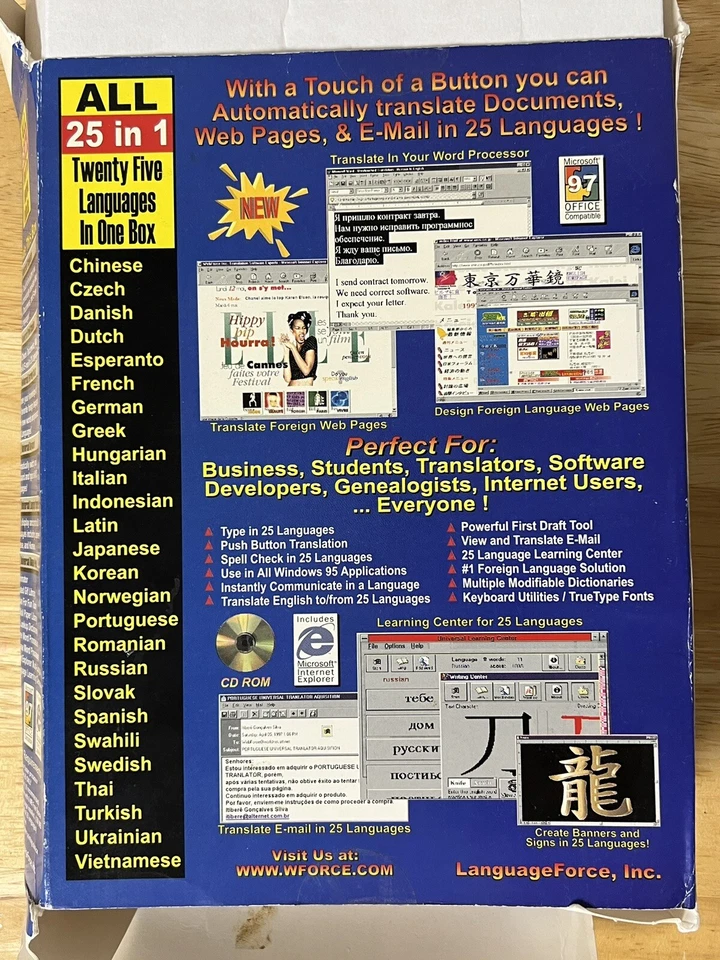 Universal Translator (Windows 95 CD-ROM, 642573363092) 25 Languages World First - Image 3 of 4
