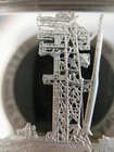 1-OZ DETAILED STERLING SILVER SCOUT LAUNCH ROCKET  AIR & SPACE BAR 2285+GOLD