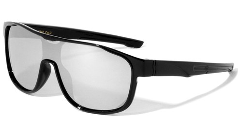 KIDS SLIM SPORT WRAP AROUND SUNGLASSES ONE PIECE SHIELD LENS RETRO OUTDOOR BOYS - Picture 2 of 6