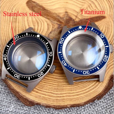 41mm Retro Titanium Watch Case  Luminous Ceramic Bezel fit NH35 ETA2824 PT5000
