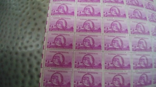 U.S. MINT STAMP SHEET #927, FLORIDA CENTENNIAL, 1945, 3 cents, MNH, OG - Picture 4 of 8