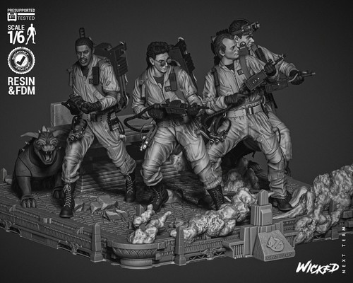 Ghost Busters Large Diorama Statue Resin 3d printed DIY model kit - Picture 13 of 14
