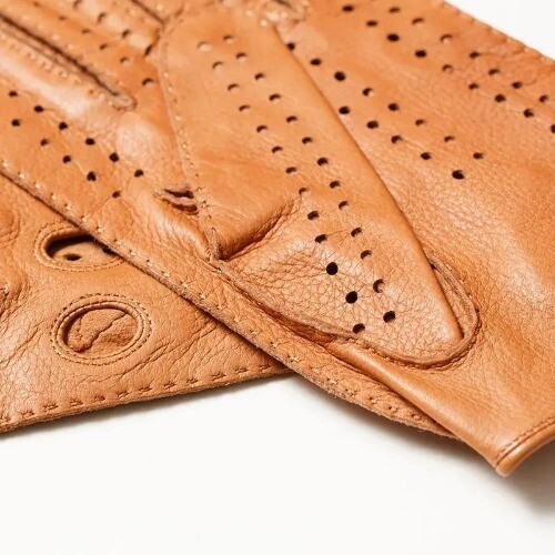 Men's Motorcycle Genuine Leather Gloves Sheepskin Gloves Fashion Women's Black - Picture 22 of 34