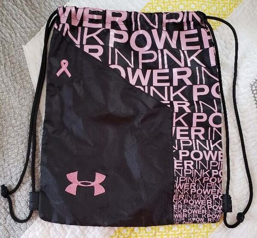pink under armour drawstring bag