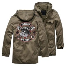 Herren Winter Parka mit Rücken Oldschool In Speed we trust winterjacke