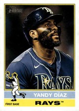 YANDY DIAZ SP 2025 Topps Heritage /5 Flip Stock #215 MLB Rays  ID:134547