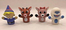 4 count Rudolph the Red-Nosed Reindeer finger puppet lot 2019