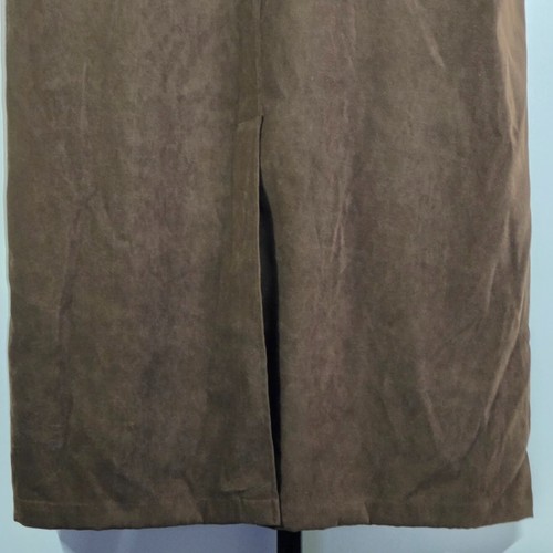 NWT Vtg White Stag Jumper Dress XL 90s Y2K Brown Maxi Modest Academia Faux Suede - Picture 11 of 11