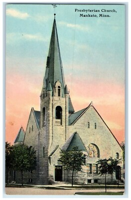 #ad #ad c1910 Presbyterian Church Chapel Exterior Mankato Minnesota MN Vintage Postcard $8.43