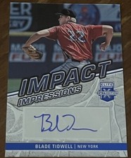 2023 Elite Extra Edition Impact Impressions BLADE TIDWELL Auto RC #II-BTW - Mets