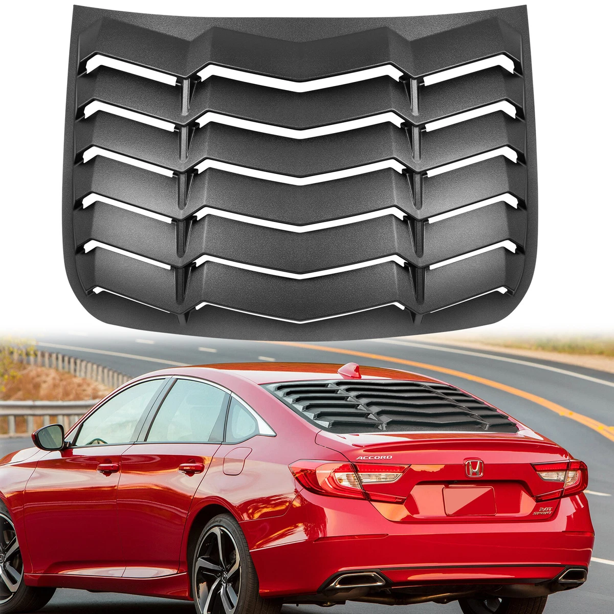Rear Window Louver for Honda Accord Sedan 2018 2021 GT Lambo Style